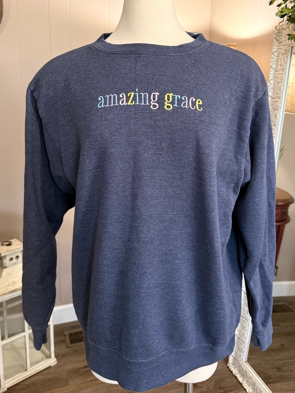 Love in Faith • Embroidered Amazing Grace Sweatshirt